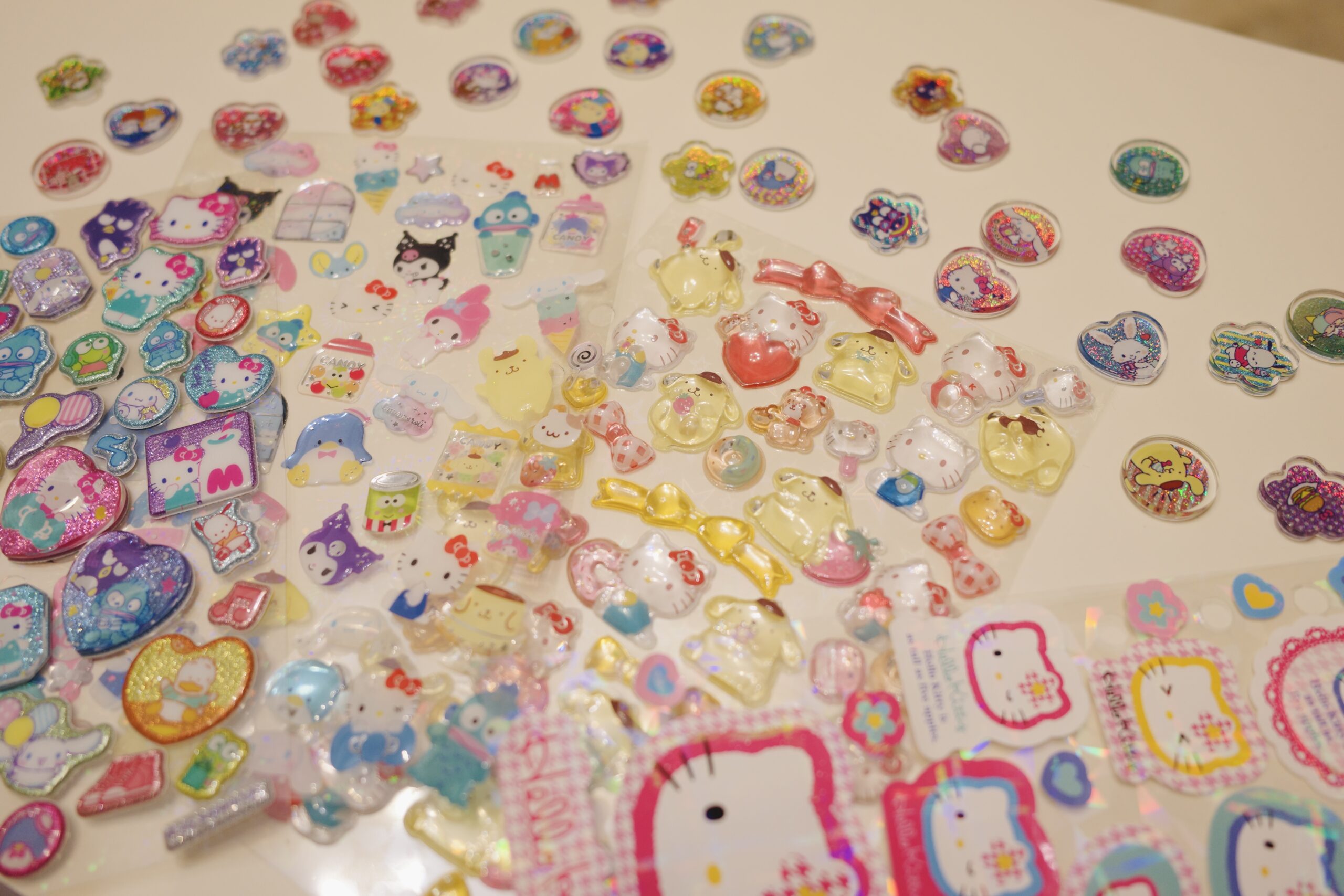 筆者所有のおすすめのシール画像（ボンボンドロップ、おはじきetc）